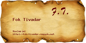 Fok Tivadar névjegykártya