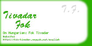 tivadar fok business card